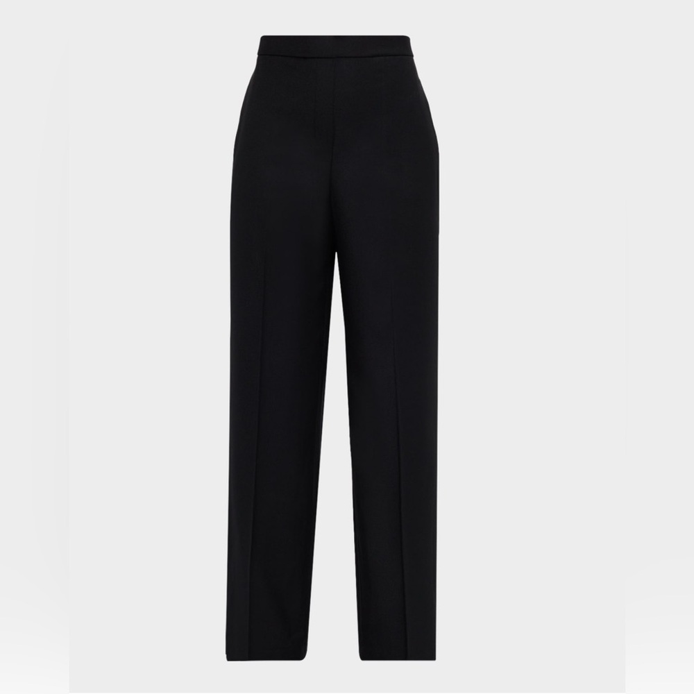 Theory Wide-Leg Pull-On Virgin Wool Pants